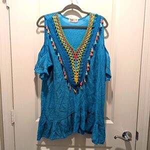 India Boutique Teal Swimcover Size M